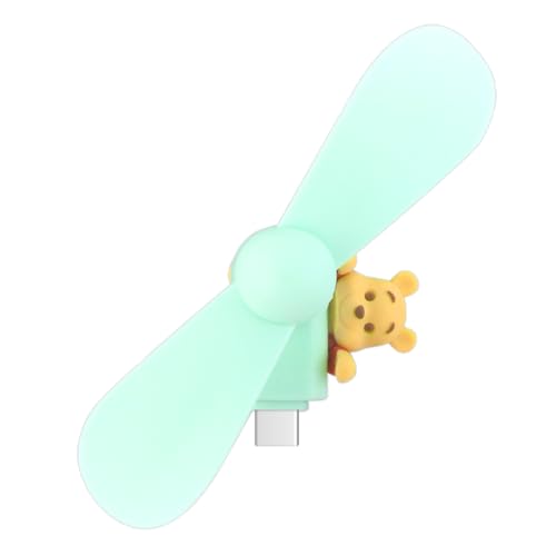 グルマンディーズ ディズニーキャラクター、ピクサーキャラクター / コネクタ付き ミニクールファン (USB Type-C) くまのプーさん DNG-272PO
