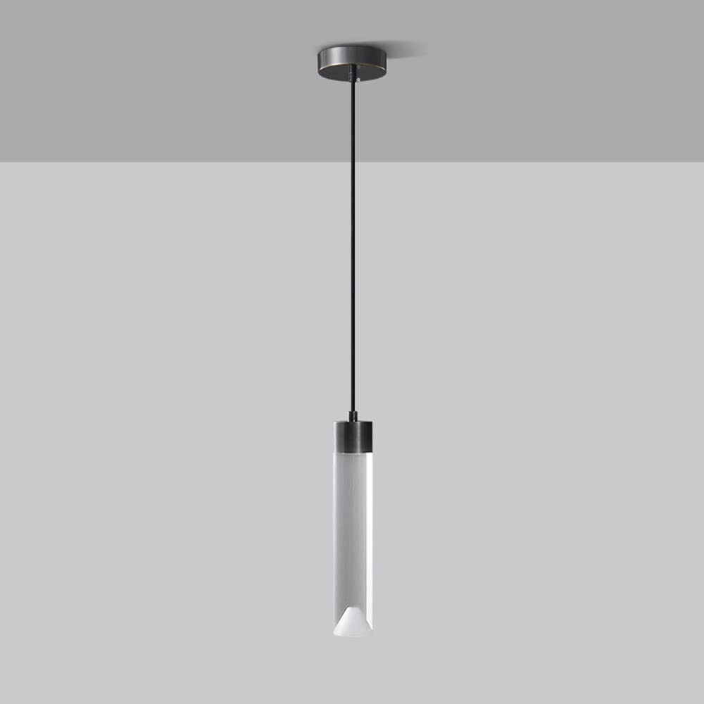 Pendants cylindriques modernes en verre cristallin pour une décoration luxueuse