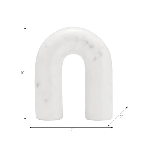 Objeto Decorativo Arco de Mármol Blanco 5 x 6 in miniatura 4