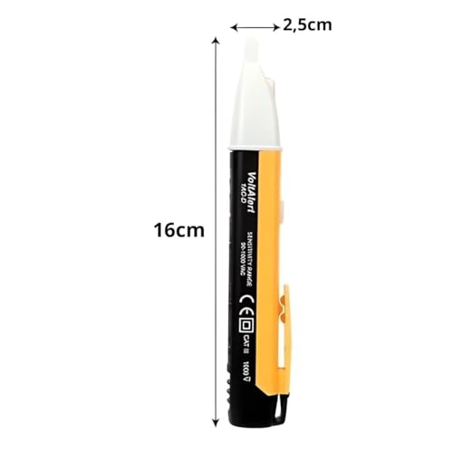 Caneta Detector De Tensão Chave Com Sinal Visual E Sonoro Voltímetro Teste De Voltagem Luz Profissio
