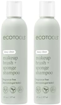 EcoTools Makeup Brush Cleaner Cleansing Shampoo, 6 oz, Pack of 2 (Packaging may vary) 12 Fl Oz