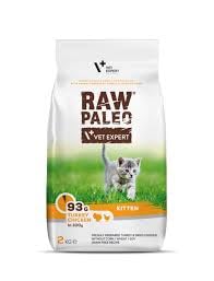 VETEXPERT Raw Paleo Kitten, Trockenfutter für Katzen, Truthahn und Huhn, 2 kg, Katzenbabies, Getreidefreies Premium Katzenfutter