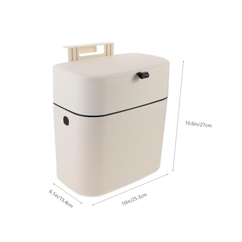 Bote de basura pequeño colgante para cocina beige miniatura 2