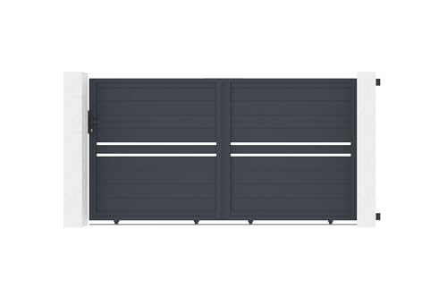 Casanoov Portail coulissant 3m CIMONE H.160cm alu + motorisation RANGER C300