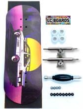 LC Boards Fingerboard 98X34 Complete '86 Graphic - Silver Trucks, Foam Grip Tape and Pro Design for Ultimate Fingerboarding Experience