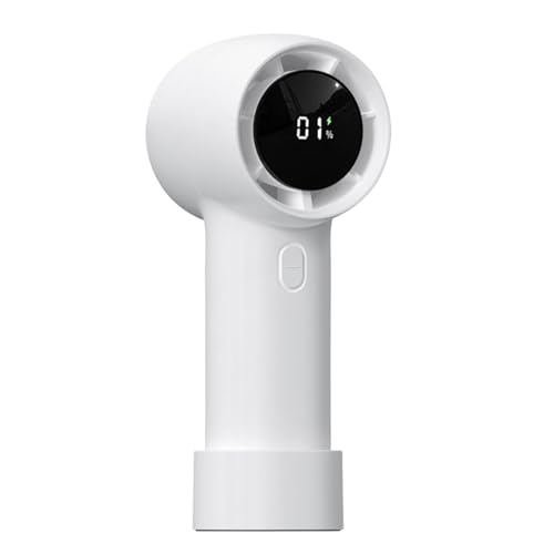 Ventilador de mano recargable – Ventilador personal pequeño ajustable recargable – Herramienta de refrigeración personal con pantalla digital para viajes, camping al aire libre senderismo