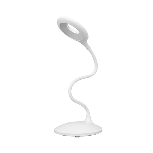Eighosee LáMpara de Escritorio de Estudio de Temperatura Tricolor Regulable LáMpara de Mesa LED Recargable LáMpara de Mesa de Ajuste TáCtil para la Escuela en Casa