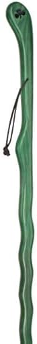 Royal RC Canes Shamrock Engraved Green Ash Walking Cane with Leather Wrist Strap, Walking Stick for Hiking, Walking Cane for Men and Women