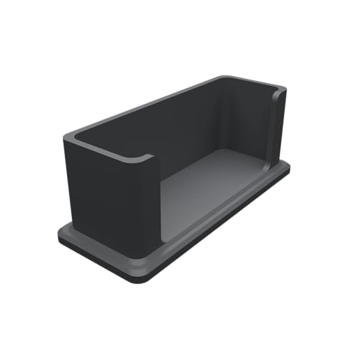 Image of Modern Minimalist Visiting Card Holder for Desk - Premium Plastic Business Card Stand, Office Table Card Organizer for Professionals, Reception, Home Office (Grey)