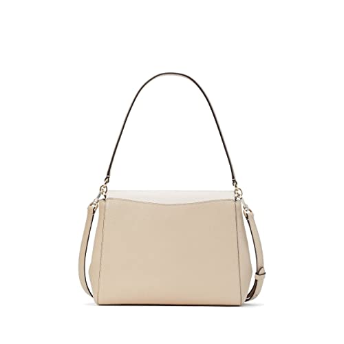 Image of Kate Spade Leila Colorblock Pebbled Leather Flap Shoulder Bag Light Sand, Light Sand