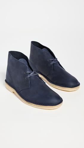 Clarks Clarks Men's Desert Boots Navy Leather 8 Medium