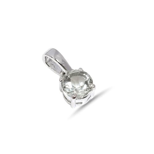 Pendentif femme argent sterling 925 forme de pierre précieuse naturelle SP19-24-P