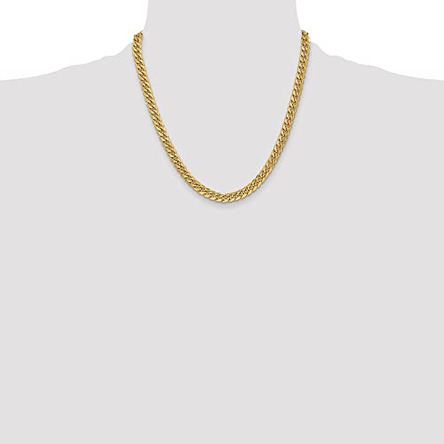 Diamond2Deal 14k Yellow Gold 0mm Miami Cuban Chain Necklace Lobster 26in4