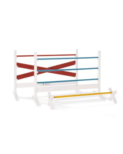 PINOLINO Hindernishürden-Set Jumper Hobby Horsing I Steckenpferd Parcours mit 2 Steilsprüngen & 1 Cavaletti I Hobby Horsing Zubehör für Garten & Kinderzimmer I Bewegungsspielzeug ab 3 Jahren