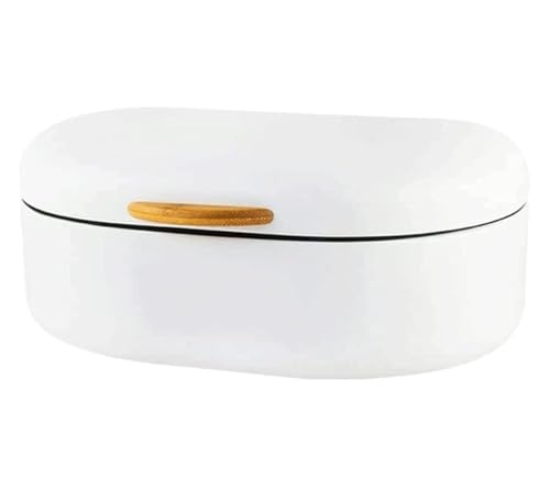 ZWQXZX Vintage Bread Keeper - Stylish Kitchen Storage Solution for Fresh Bread & Countertop Decor (White)