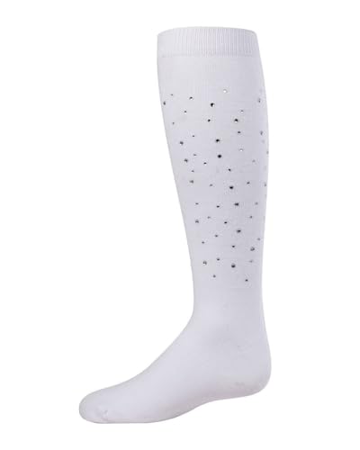 MeMoi Jazzy Jeweled Girls Cotton Blend Knee Socks