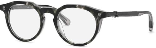 Philipp Plein Lunettes de Vue VPP060V 0AHU gris et cristal taille 49 21 pour homme