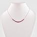 InfiinityGemsArt Burmese Ruby Necklaces For Women Natural Gemstone Handmade Beaded Jewelry, July Birthstone, Chakra Healing Crystals,14K Rose Gold Plated 925 Sterling Silver Chain 18 inch