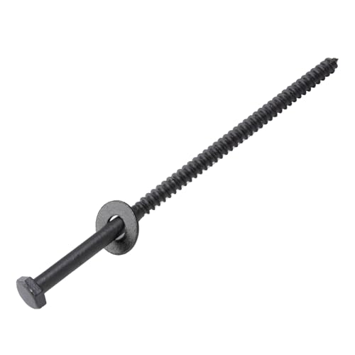 5/16" x 5" Lag Bolts (25 PCS) Tornillos Tirafondo Negros para Madera, Doble Recubrimiento Antióxido, Cabeza Hexagonal Resistente con Arandelas miniatura 2