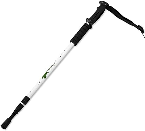 Outdoor Ultra-Light Folding Trekking Poles Aluminum Alloy Telescopic Straight Handle/T Handle Crutches Trekking Sticks Trekking Sticks (Yellow T)