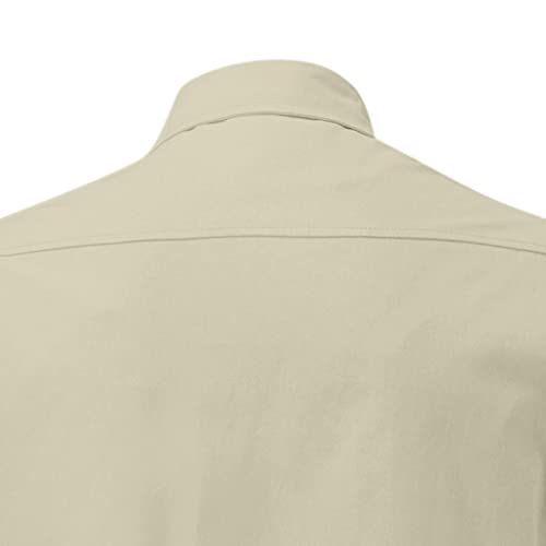 Blusa de algodão com borda lisa e manga comprida para o verão, camisa de linho virado para baixo, ca