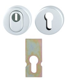 Hoppe Schutzrosette E42NSB-ZA/E42S Edelstahl F69 Sicherheitsrosette ohne Anbohrschutz