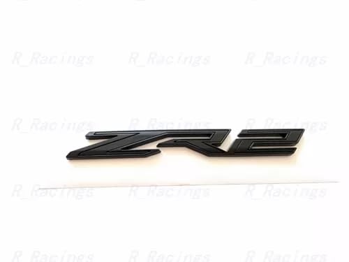 Image of 2Pcs Rear Tailgate ZR2 Emblems Truck Badge Sticker Compatible with 2019+ Colorado 1500 (Matte Black)