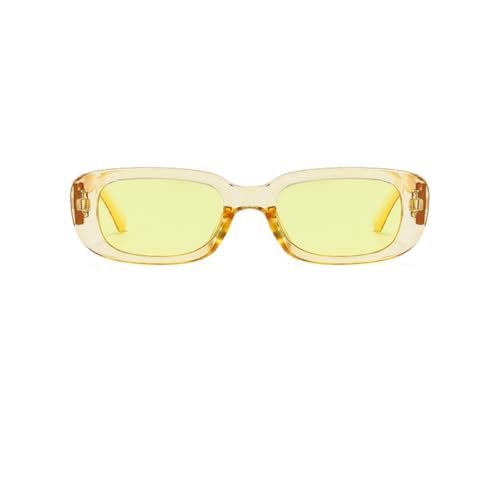 Image of IKANOO Retro Rectangle Sunglasses for Women Men Small Square Frame Trendy Y2K 90's Black Sunglasses