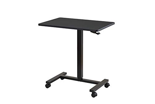 Studio Space 27" Mobile, Portable Laptop Desk Cart With Pneumatic Height Adjustments For Home Office & School, Black #TOP1