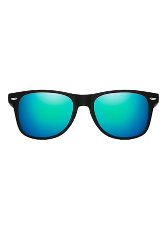 Mens & Womens Sunglasses Polarized,Trendy Classic Black Rectangle Sunglasses for Fishing Travelling Climbing2