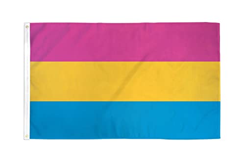 AZ FLAG - Flagge Pansexualität - 90x60 cm - Pansexuellen Omnisexualität Fahne 100% Polyester mit Messing-Ösen - 50g