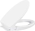 SS114 SoftClose Toilet Seat Replacement Compatible with TOTO SS114/SS113/SS154/SS224/SS204, Traditional Elongated Heavy Duty Toilet Seat Parts with 2-Pack Toilet Bolts and Nuts, Cotton White