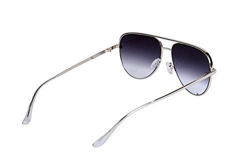 Image of EVEE Fashionable Metal Aviator Sunglasses with Oversize Flat Reflective Mirror Lenses (GEMINI)