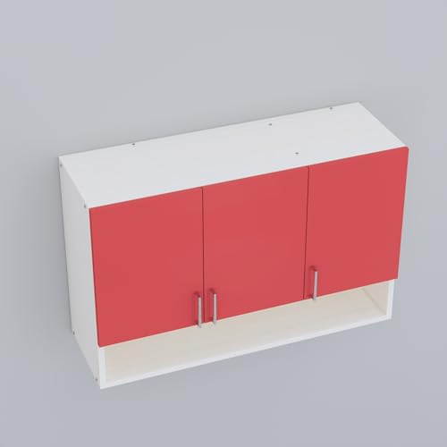 Image of SPECIALITY PANELS 3 Door Modular Wall Mounted Kitchen Cabinet with Organizer Shelf Space Saving Storage Unit | Engineered Wood Cupboard for Kitchen Living Room Organizer Furniture | DIY Assembly