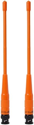 HYS BNC - Antena HT de 144/440 MHz de doble banda de mano de alta ganancia para ICOM IC-V9 Motorola HT440 CP500 Uniden Bearcat Whistler VHF/UHF Ham Radio (paquete de 2)