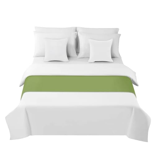 Morbuy Bed Runners, Solid Color Bed Runners Scarves Home Decoration Hotel Bedding Bed Towel Bedroom Bedspread Protection (Sage green,50x180cm) - Cosy Home Interiors Morbuy Bed Runners, Solid Color Bed Runners Scarves Home Decoration Hotel Bedding Bed Towel Bedroom Bedspread Protection (Sage green,50x180cm)
