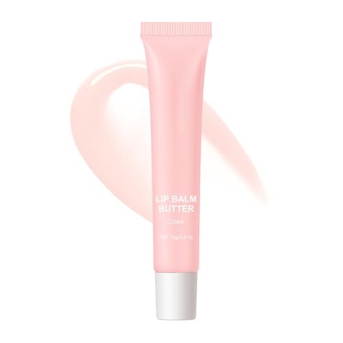 Qifylmaf 4 Flavors Lip Glossy Butter Balm Lip Tint Hydrating Lip Gloss Ultra-Hydrating & Nourishing Lip Care with Natural Ingredients (04# Coke)