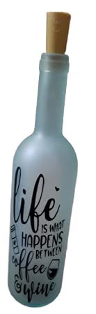 Illuminated Frosted Wine Bottle with Humorous Saying - Perfect Wine Decor and Gift Idea - Image 2