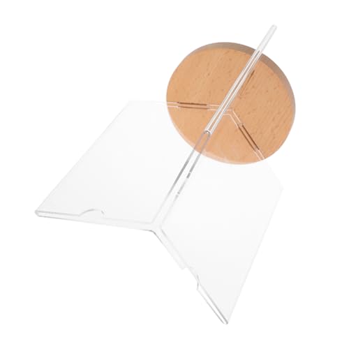 HONMEET 6-sided Rotating Menu Display Stand Acrylic Wood Multi-side Menu Holder over Table Sign Holder Stand
