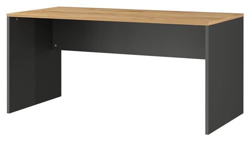 Home4You Schreibtisch - Graphit Dekor - Navarra Eiche Dekor - 158 x 79 cm