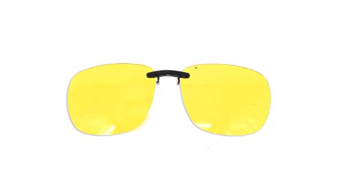 Yellow Night Vision Polarized Sunglasses | Anti Glare Clip-on Flip up Metal Clip Sunglasses | 100% UV Protection Driving Glasses for Men and Women4