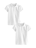 NEXT Mädchen Standard 2 Jersey-Oberteile Stretch-Baumwolle mit Kragen