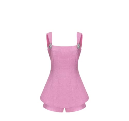 Women Back Bowknot Collar Luxury Diamond Spaghetti Strap Camisole+Shorts Set