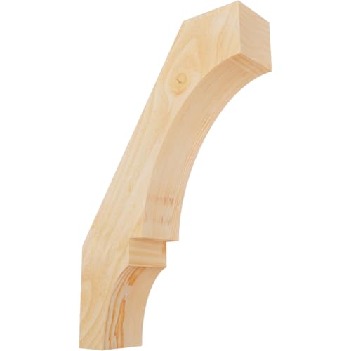 Ekena Millwork BRC04X14X22BOA00RDF 4"W x 14"D x 22"H Balboa Rough Sawn Knee Brace, Douglas Fir