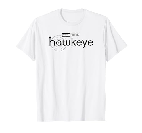 T-shirt Marvel Hawkeye Dark Title Logo vêtement geek noir pour fan de comics
