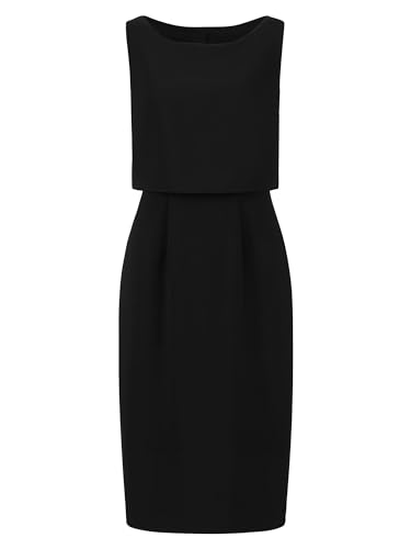 Women's Boat Neck Pencil Dresses Funeral Sheath Dress