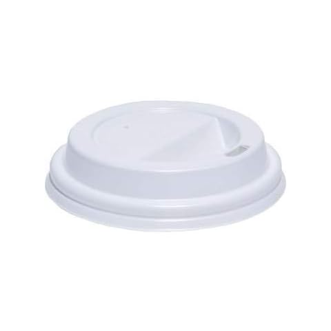 (1000 Pcs) Lid for 8oz White Takeaway Coffee Cup, and Coffee Cup Lid, Lids Ideal for 8oz Hot Or Cold Beverage Cups, , Snugly Fitted Cup Lid, No Spills or Leaks Cover