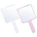 minkissy Mirrors 2pcs Hand Mirror Handheld Cosmetic Mirror with Handle for Makeup Portable Travel Mirror for Men and Women White and Travel Makeup Mirror Handheld Mirror Handheld Mirror