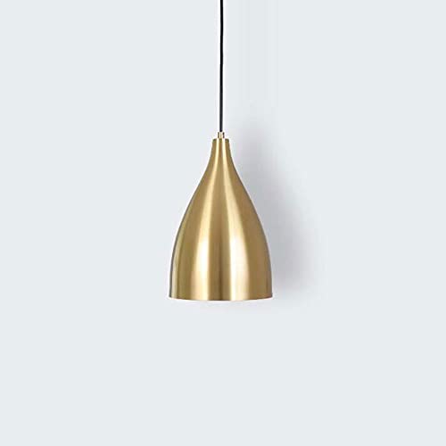 Lampe de chevet suspendue dorée E27 pour ambiance de chambre cocooning