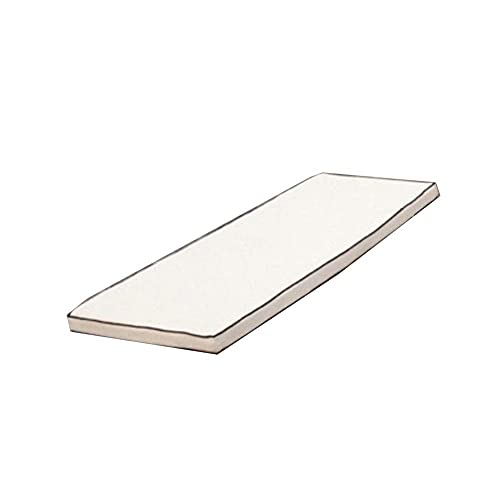 Interiores Aire Libre Swing Banco Asiento,veranda Mimbre Largo Cojines Para Silla,espuma De La Memoria Cojín Antideslizante Almohadilla Del Asiento Silla Asiento-blanco 100*40*5cm(39x16x2in) Cover